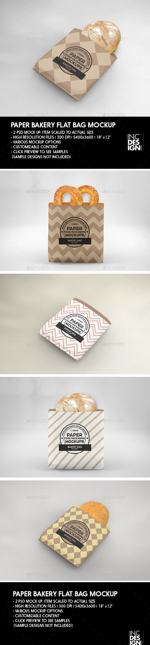 Download Bakery Flat Bag Packaging Mockup By Incybautista Graphicriver