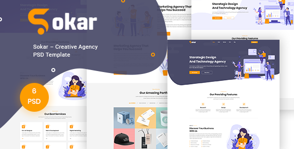 Sokar – Creative Agency PSD Template