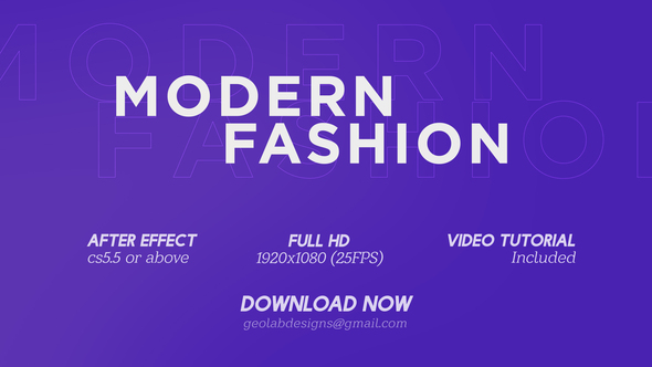 Modern Fashion - VideoHive 24090797