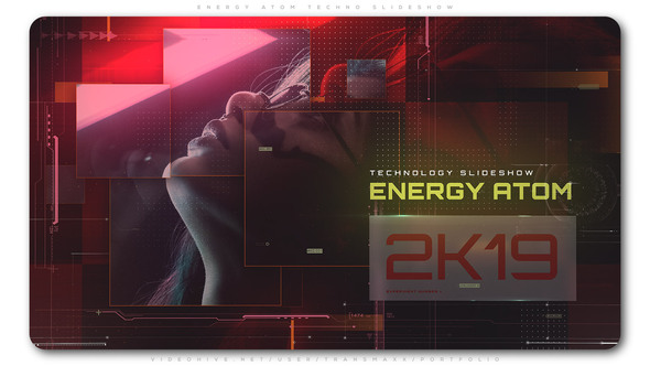 Energy Atom Techno Slideshow Openers template preview