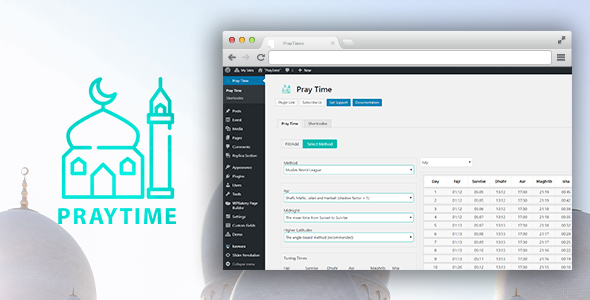 PrayTimes – Islamic Prayer Time WordPress Plugin