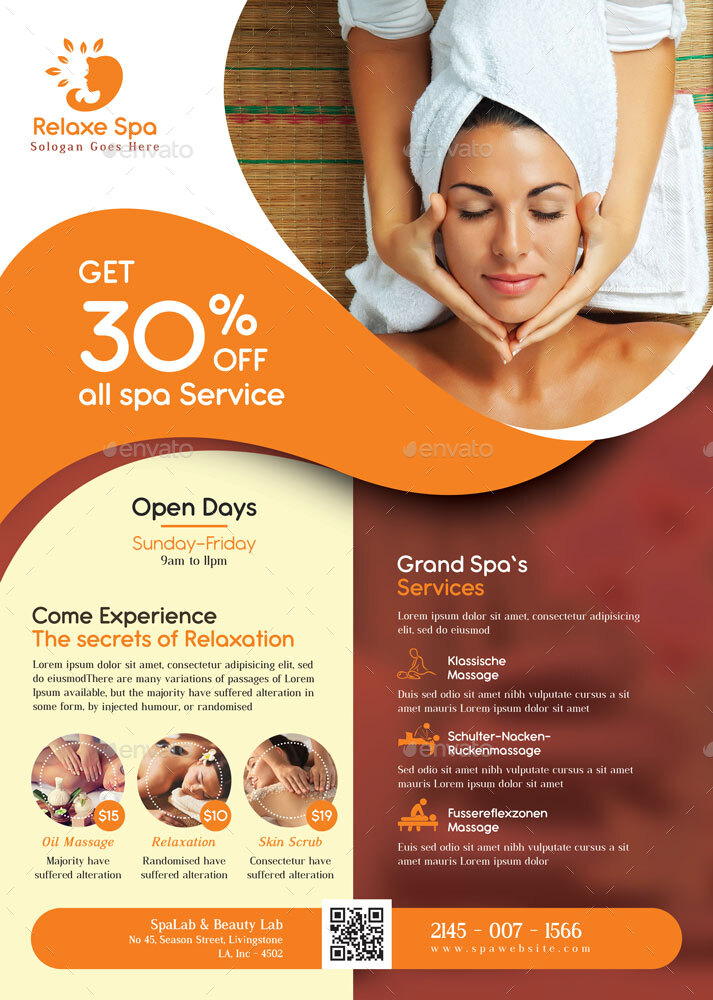 Spa Flyer Template, Print Templates | GraphicRiver