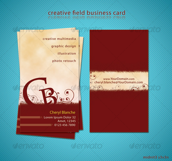 Creative Field Business Card - Creative Business Cards
