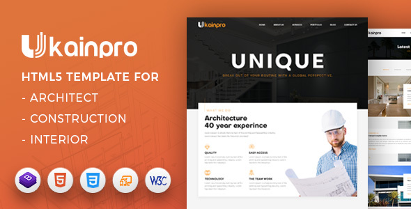 Great Ukainpro - Interior Design & Architecture Portfolio Template Responsive HTML5 Design