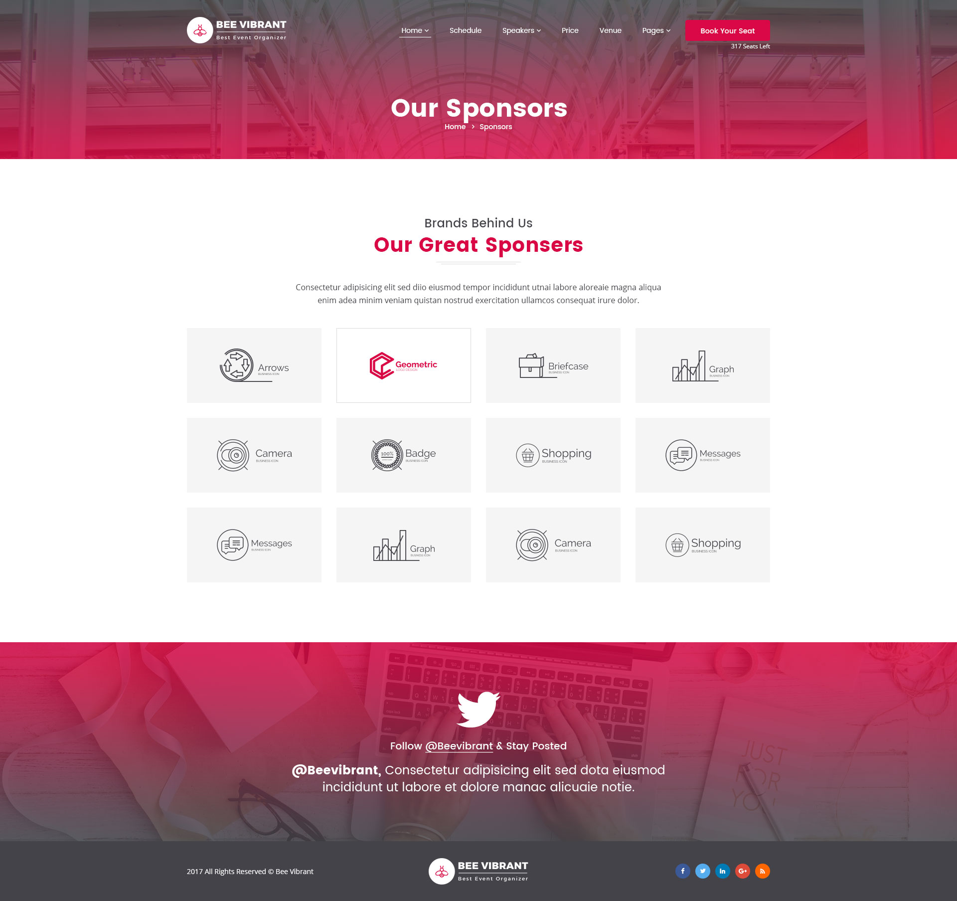 BeeVibrant - Event and Conference PSD Template