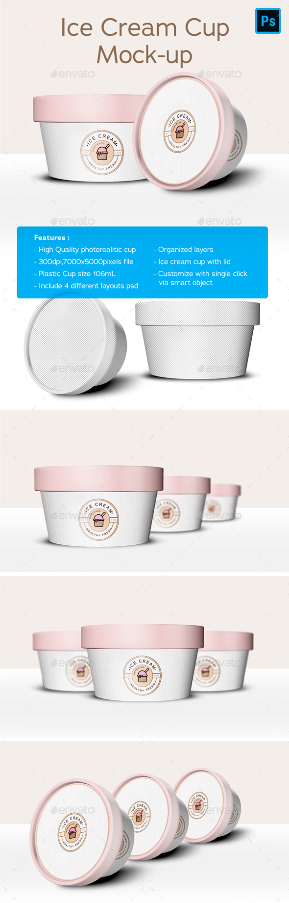 Download Ice Cream Cup Mockup By Umangpandit Graphicriver