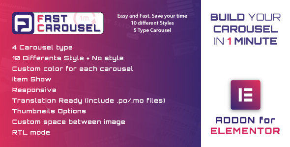Fast Carousel for Elementor – WordPress Plugin