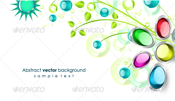 Floral corner design - Backgrounds Decorative