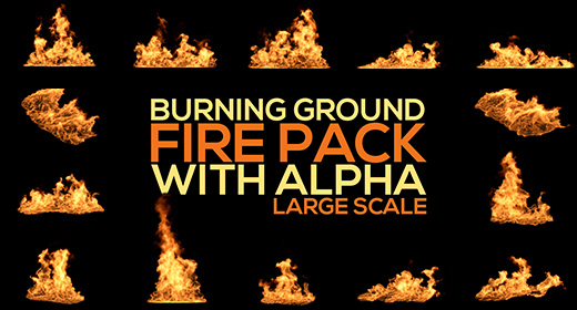 Burning Ground Fire LARGE SCALE Single Clips