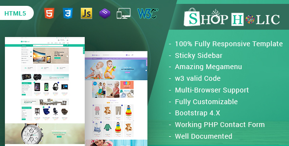 Shopholic - Responsive - ThemeForest 24074900