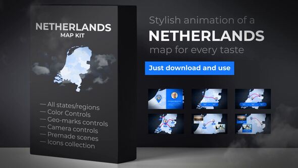 Netherlands Map Kit - VideoHive 24182673