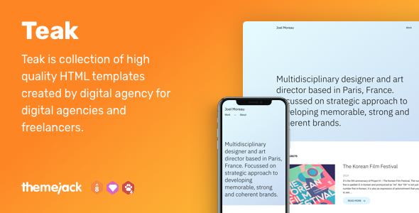 Teak - HTML - ThemeForest 24184467