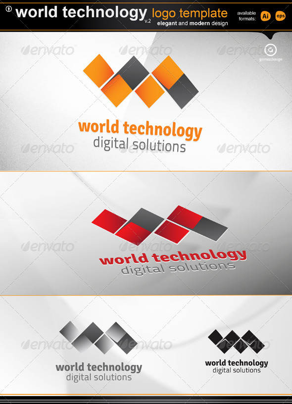 World Technology v2 - Letters Logo Templates
