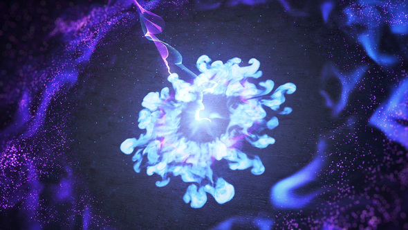 Colorful Particle Logo Intro Logo Stings template preview