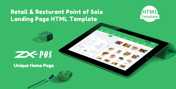 Zxpos Retail Restaurant Point Of Sale Landing Page Html Template Bootstrap4