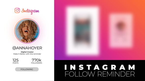 Instagram Follow Reminder - VideoHive 24181570