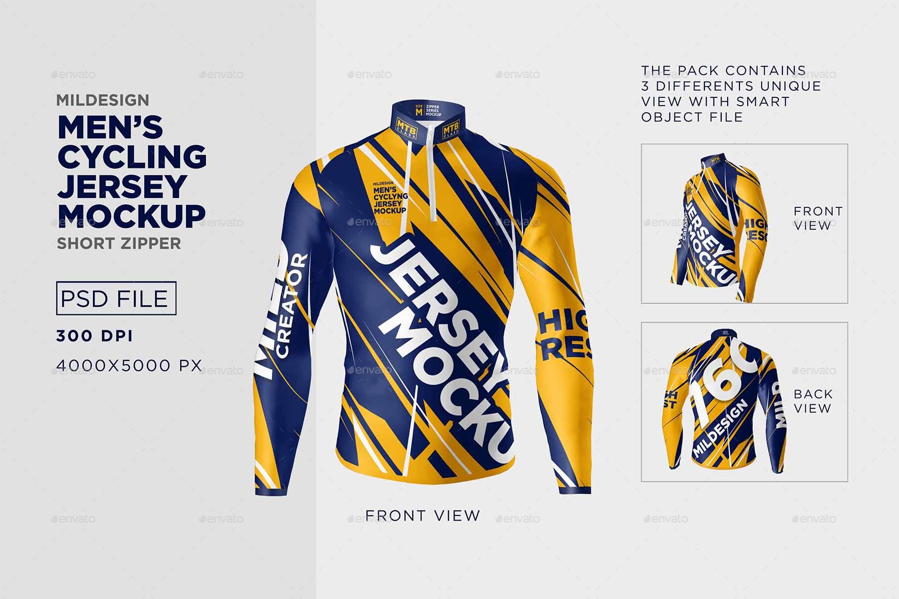 Download Mens Cycling Jersey Mockup by acehdesign | GraphicRiver