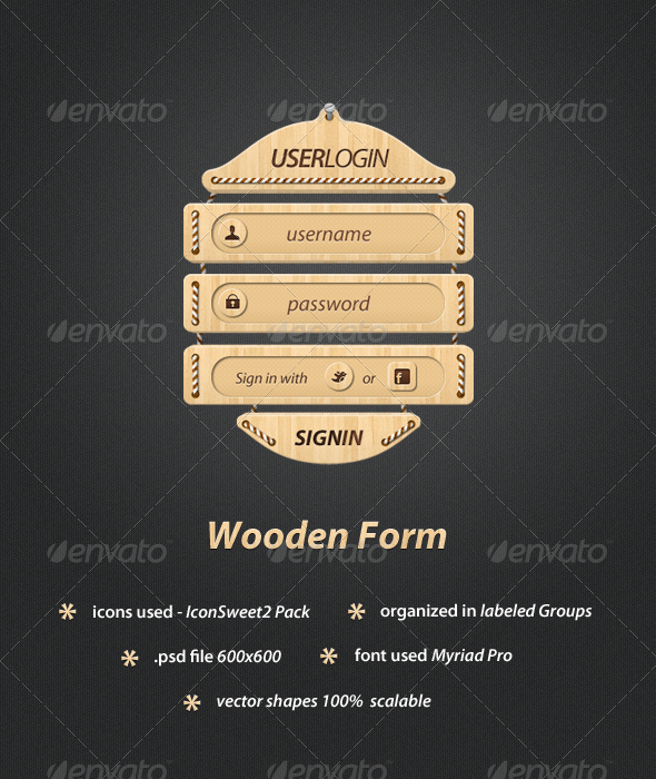 Wooden Webform - Forms Web Elements