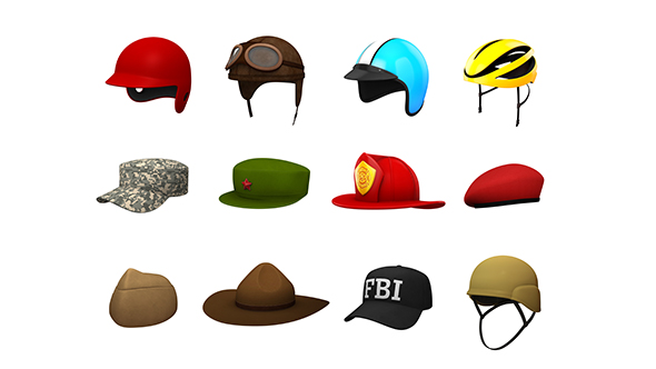 Hats and Helmet - 3Docean 24197921