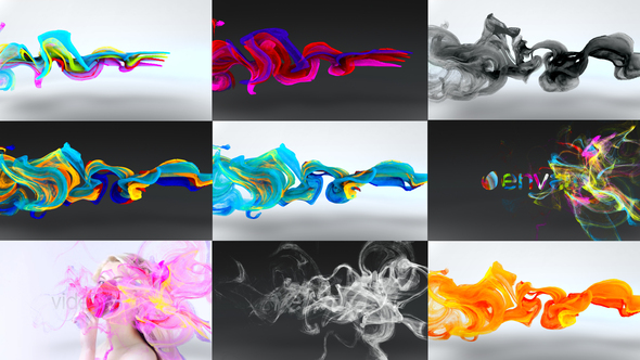 Colorful Particles Flowing - VideoHive 24197971