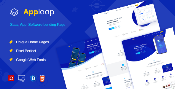 AppLaap | App Landing HTML Template by expert-Themes