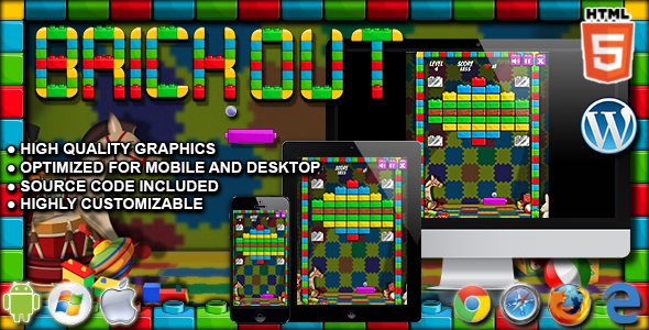 Brick Out - HTML5 Arcade Game