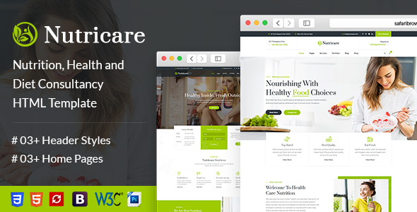 Nutricare | Nutrition Health and Diet Creative HTML5 Template