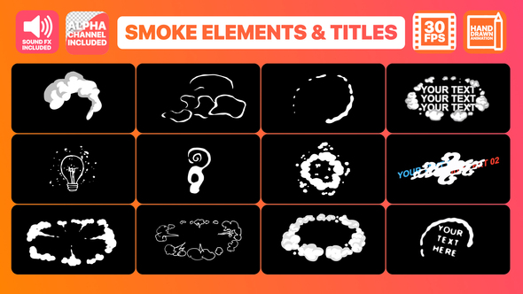 Flash FX Smoke Elements And Titles | After Effects Video Displays template preview