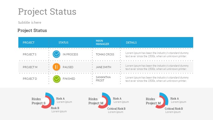 Project Status Google Slides by SanaNik | GraphicRiver