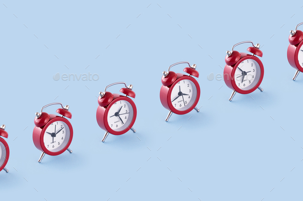Classic red clocks - Stock Photo - Images
