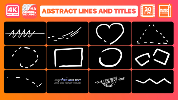 Abstract Lines And Titles | After Effects Video Displays template preview