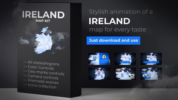 Ireland Map - VideoHive 24222961