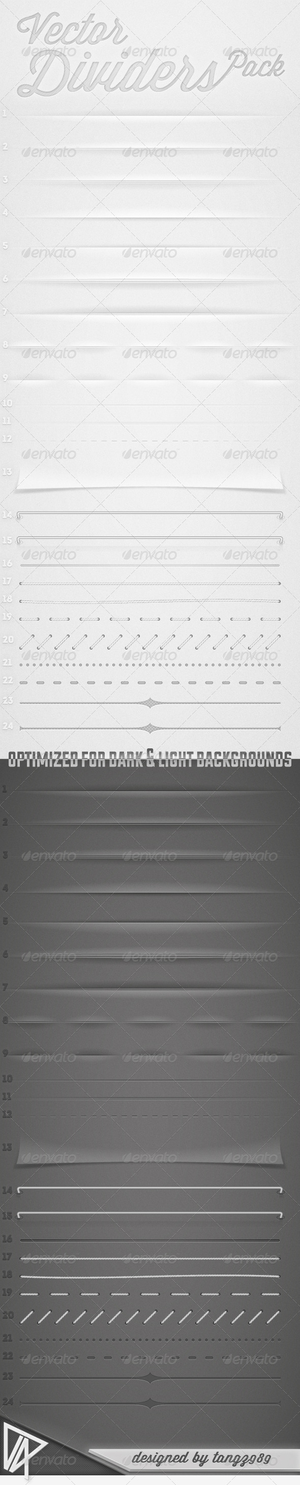 Vector Dividers Pack - Borders Decorative