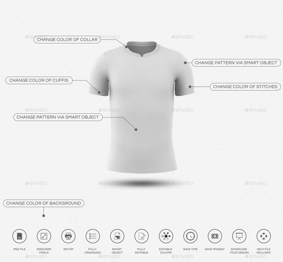 Men's Soccer Jersey Mockup V4 by TRDesignme | GraphicRiver