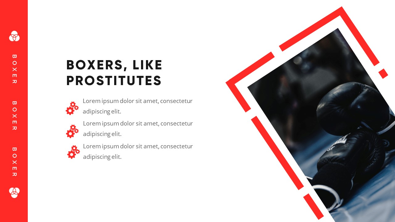 Boxer - Boxing And Sports Powerpoint Template, Presentation Templates