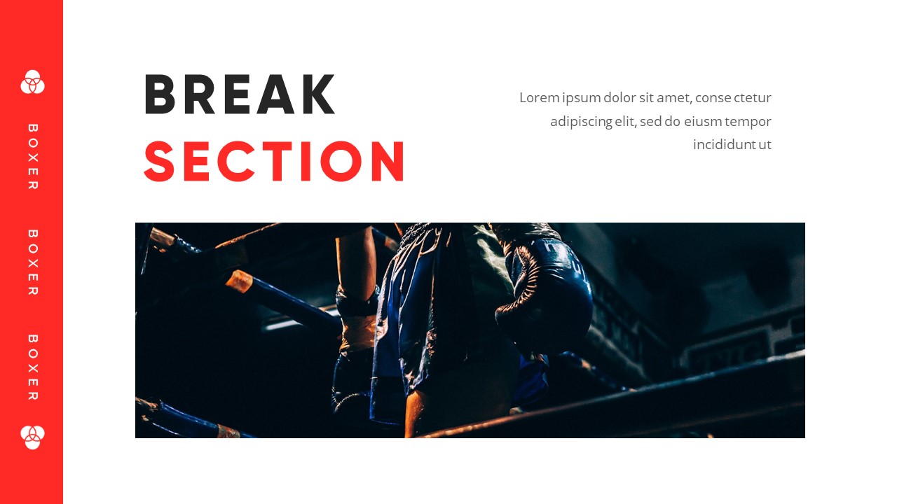 Boxer - Boxing and Sports Powerpoint Template, Presentation Templates