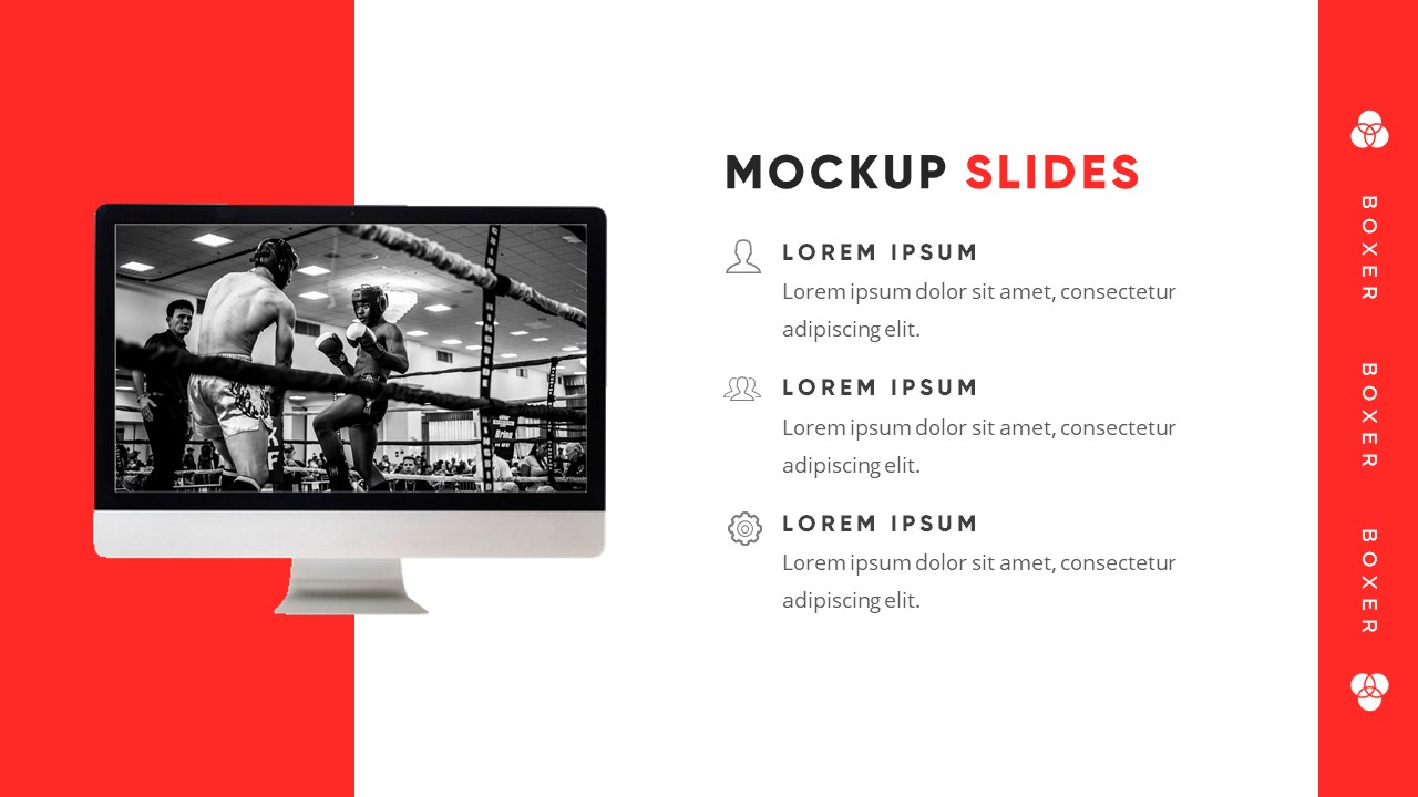 Boxer - Boxing and Sports Powerpoint Template, Presentation Templates