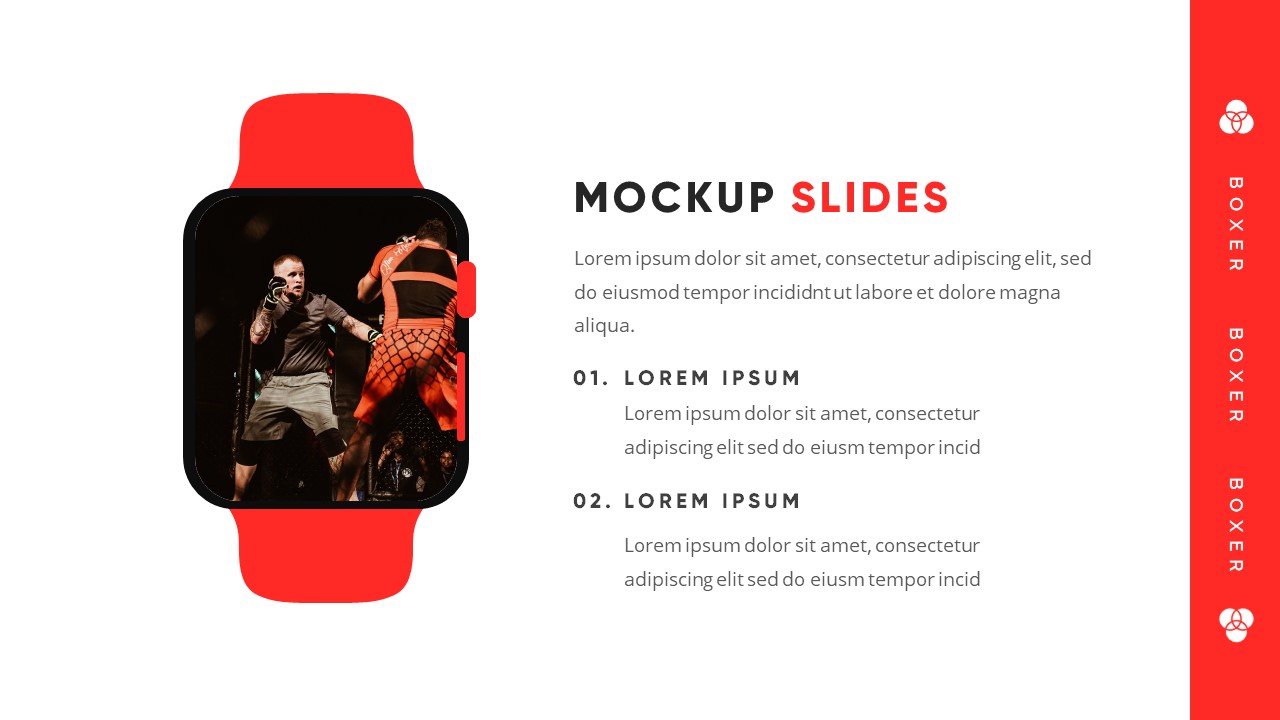 Boxer - Boxing and Sports Powerpoint Template, Presentation Templates
