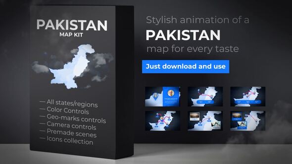 Pakistan Map - VideoHive 24234085
