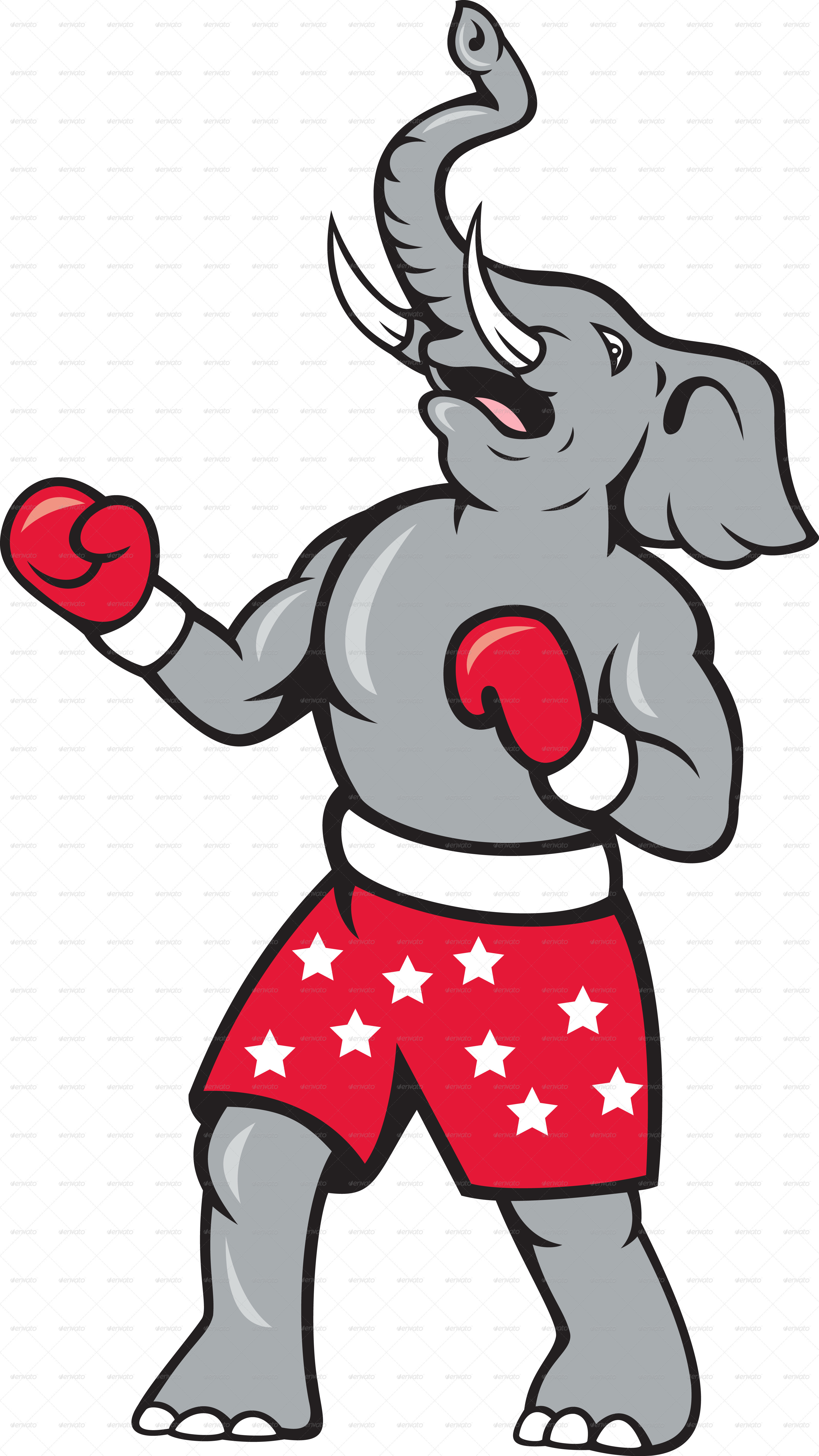 Elephant Boxer Boxing Stance by patrimonio | GraphicRiver