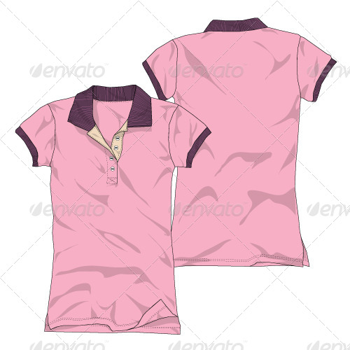 Womens Polo Vector Mock-Ups - Template by letkevindesignit | GraphicRiver