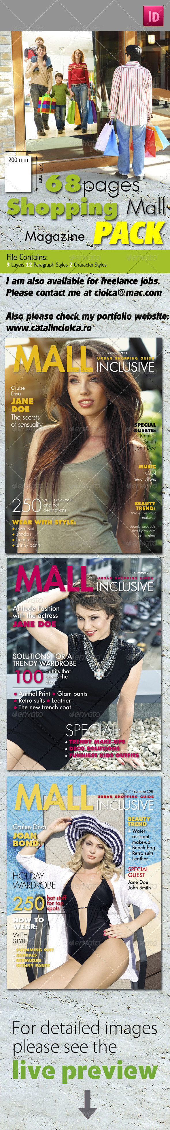 68 Pages Shopping Mall Magazine Pack - Magazines Print Templates