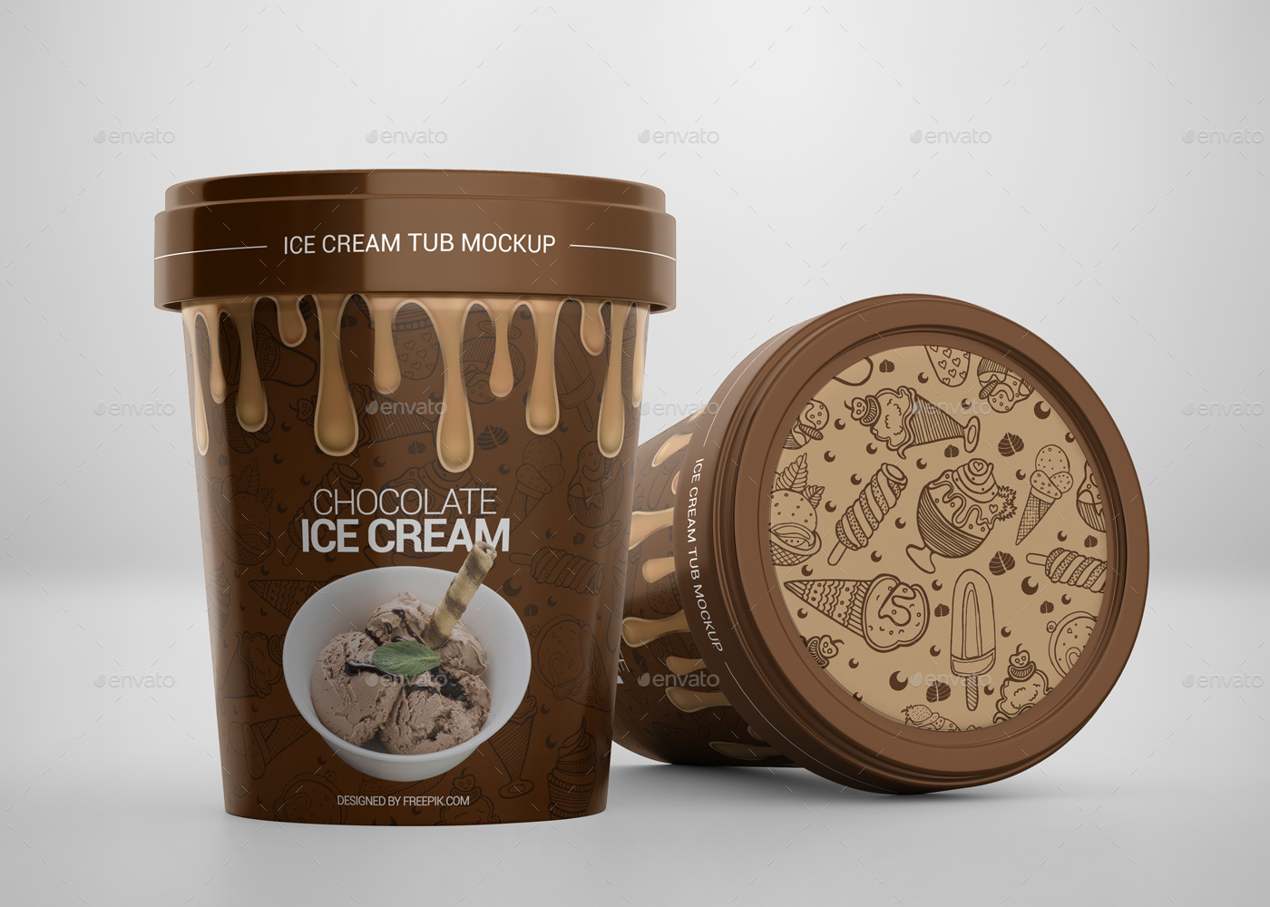Download Ice Cream Tub Mockup by Pixelica21 | GraphicRiver