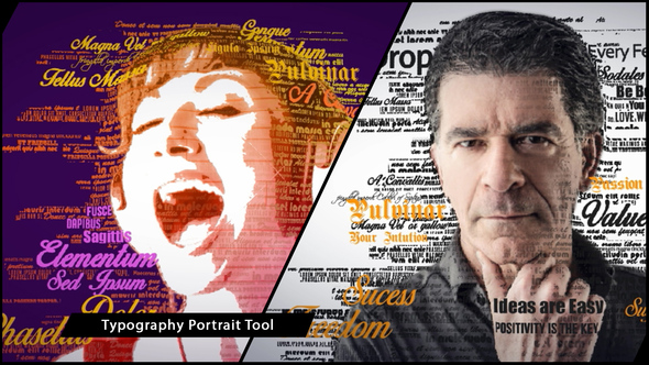 3D Typography Portrait Tool