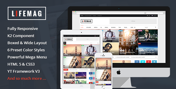 LifeMag - Responsive Magazine Joomla Template