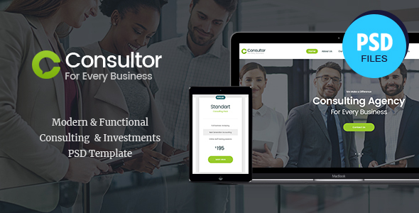 Consultor | A Business Financial Advisor PSD Template
