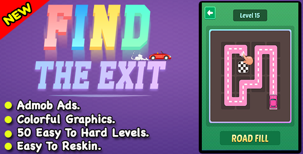 Find The Exit + Best Car Puzzle Game For Android + Ready For Publush