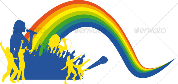 Singing Rainbow - Decorative Vectors