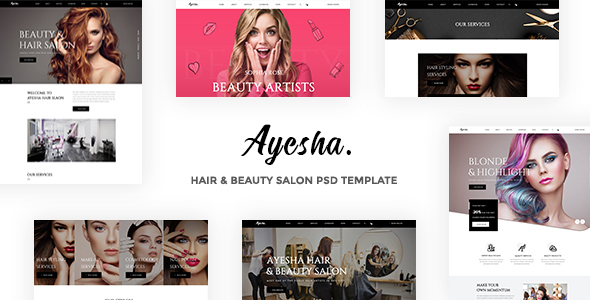 Ayesha - Hairdressers - ThemeForest 24257782