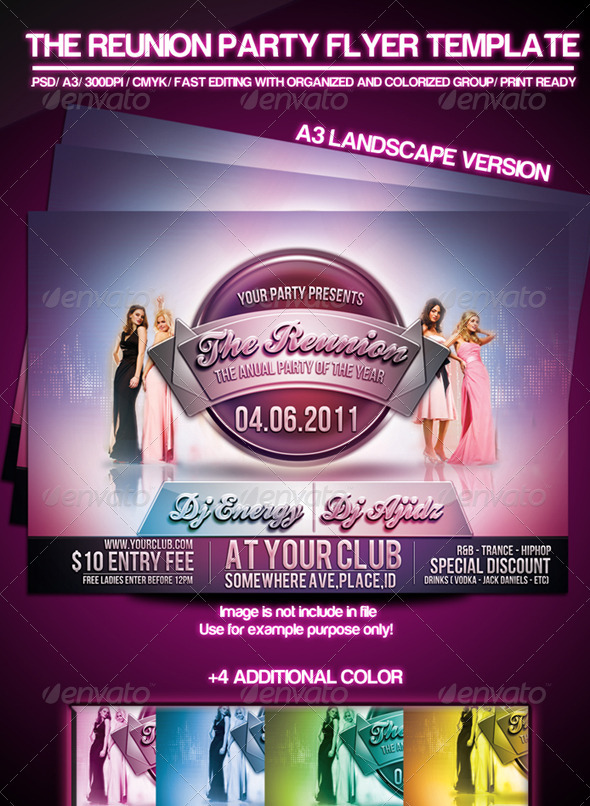 The Reunion Party Flyer Template - Clubs & Parties Events